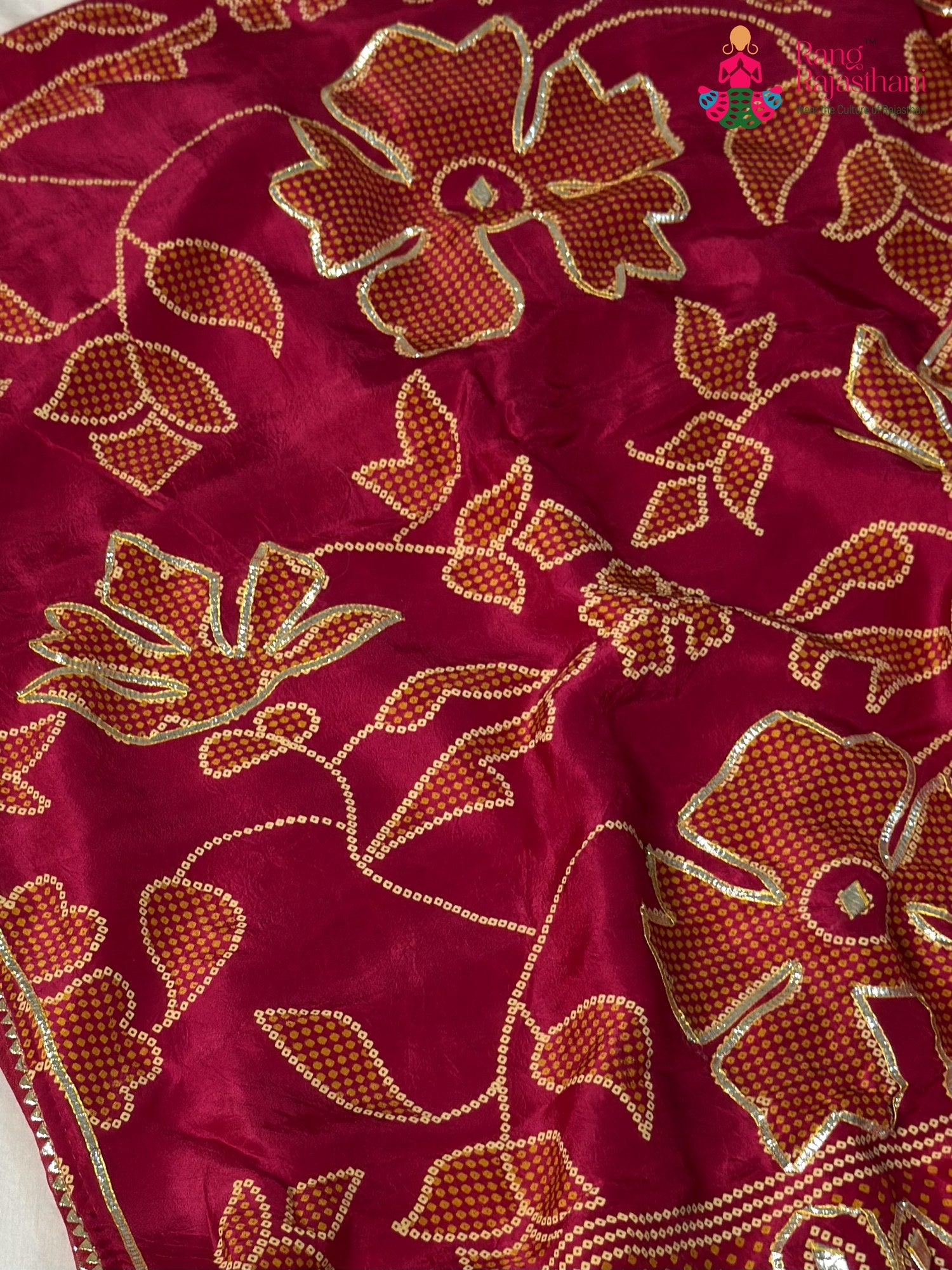 Rani Pure Russian Silk Gota Patti Saree for Mehendi Ceremony | Premium Pick
