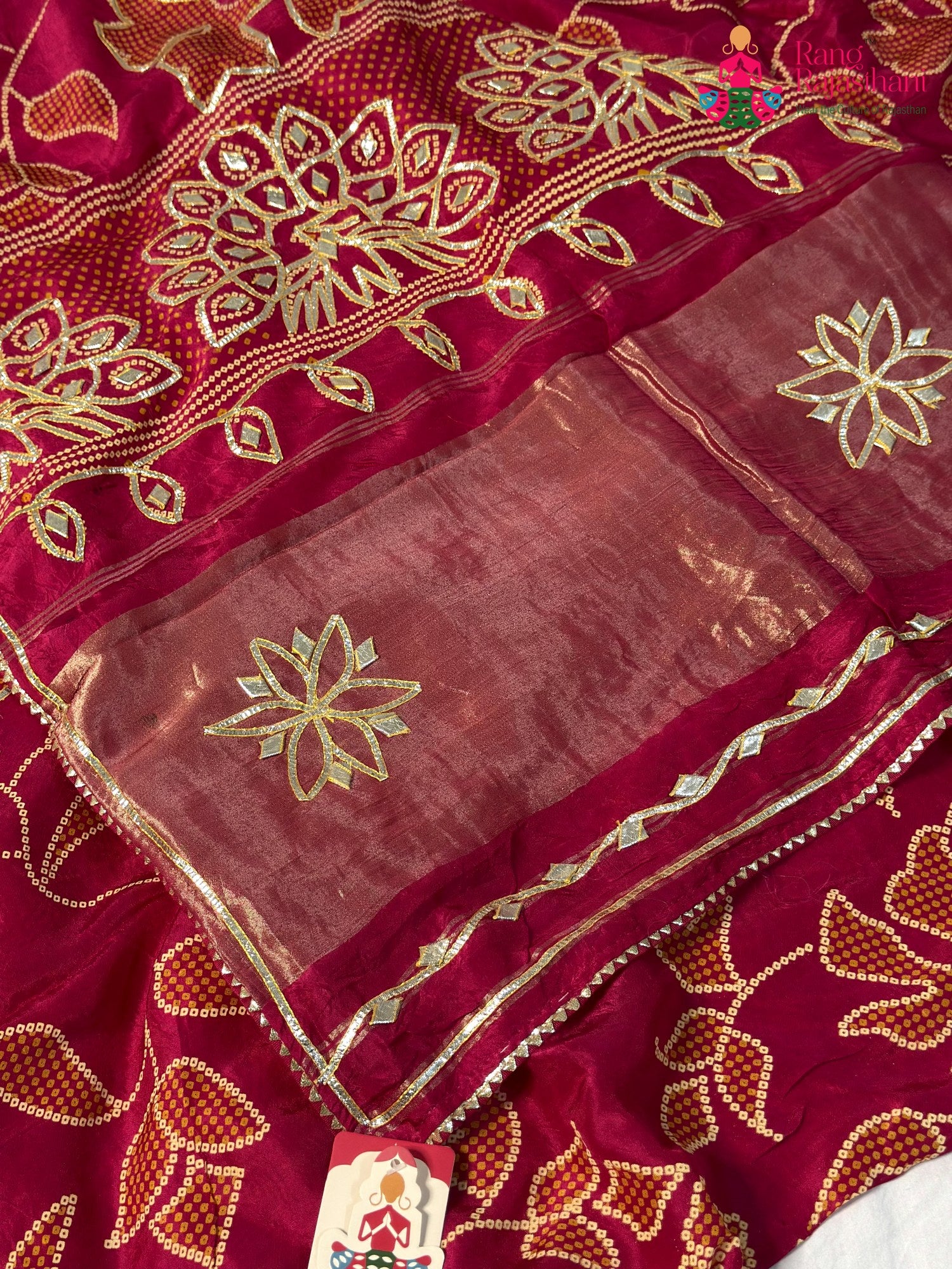 Rani Pure Russian Silk Gota Patti Saree for Mehendi Ceremony | Premium Pick