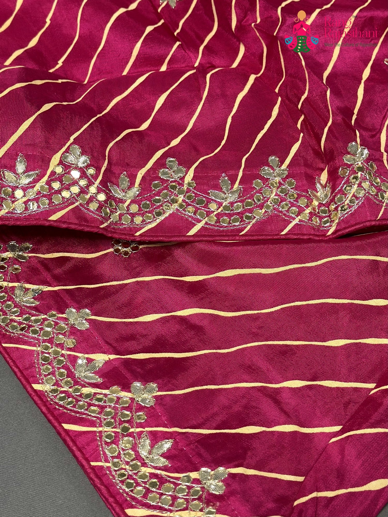 Rani Pure Russian Silk Gota Patti Saree for Mayra Ceremony | Reception Pick