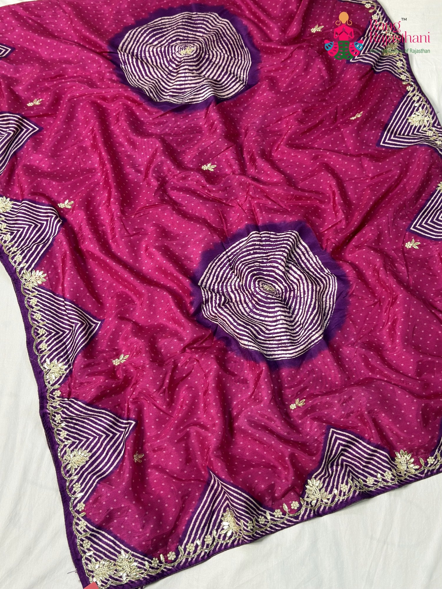 Rani Pure Russian Silk Gota Patti Saree for Mehendi Ceremony | Latest Edit