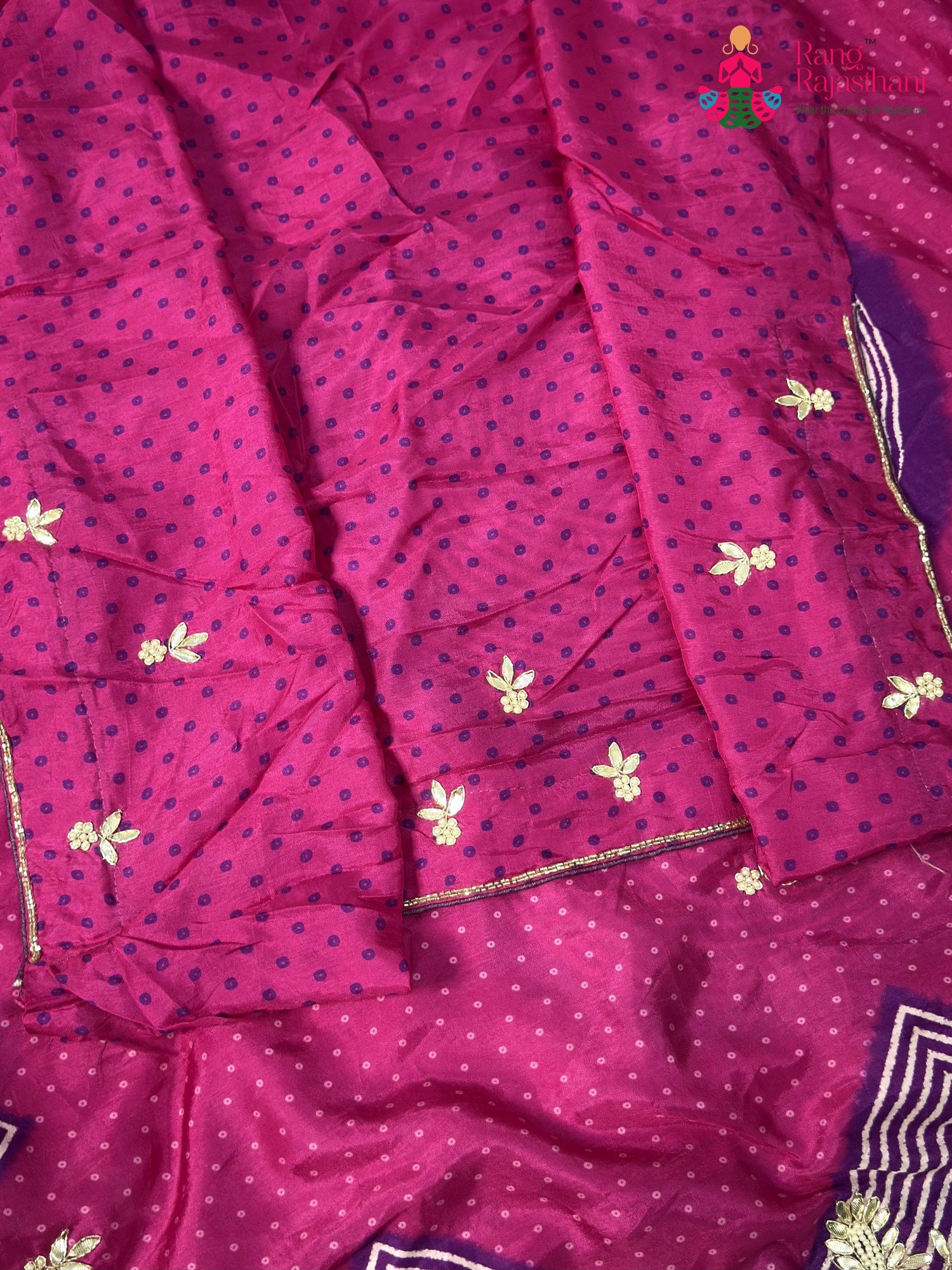 Rani Pure Russian Silk Gota Patti Saree for Mehendi Ceremony | Latest Edit