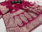 complete look of rani pure Russian silk gota patti saree 