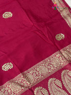 close up view of rani pure russsian silk gota patti saree