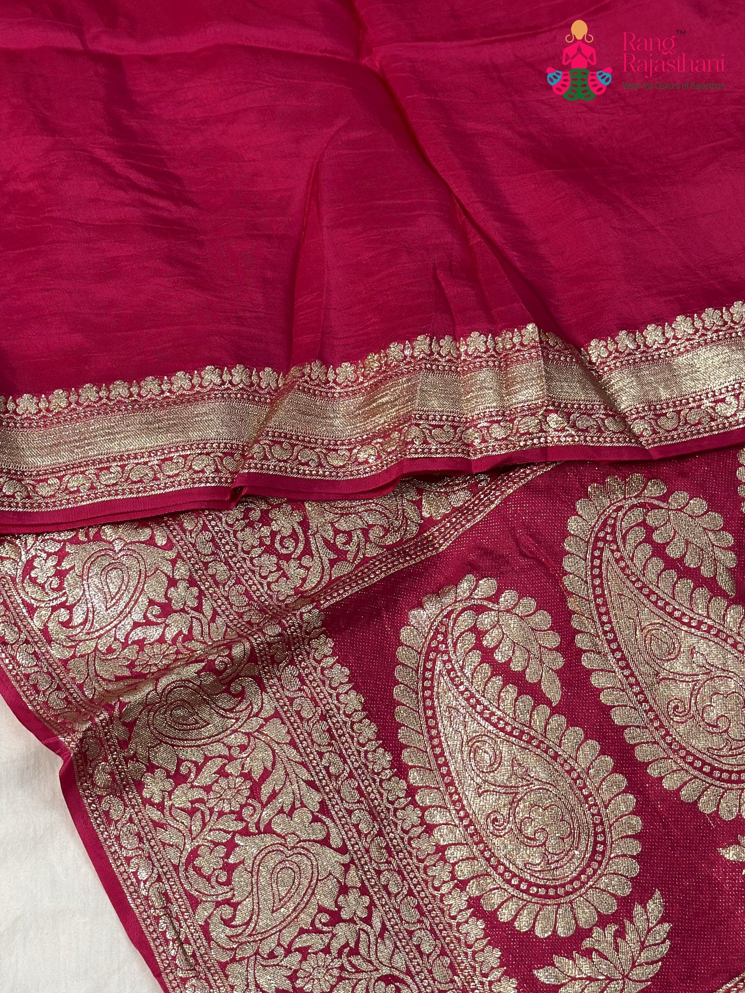 Rani Pure Russian Silk Gota Patti Saree for Karwa Chauth | Curated Pick