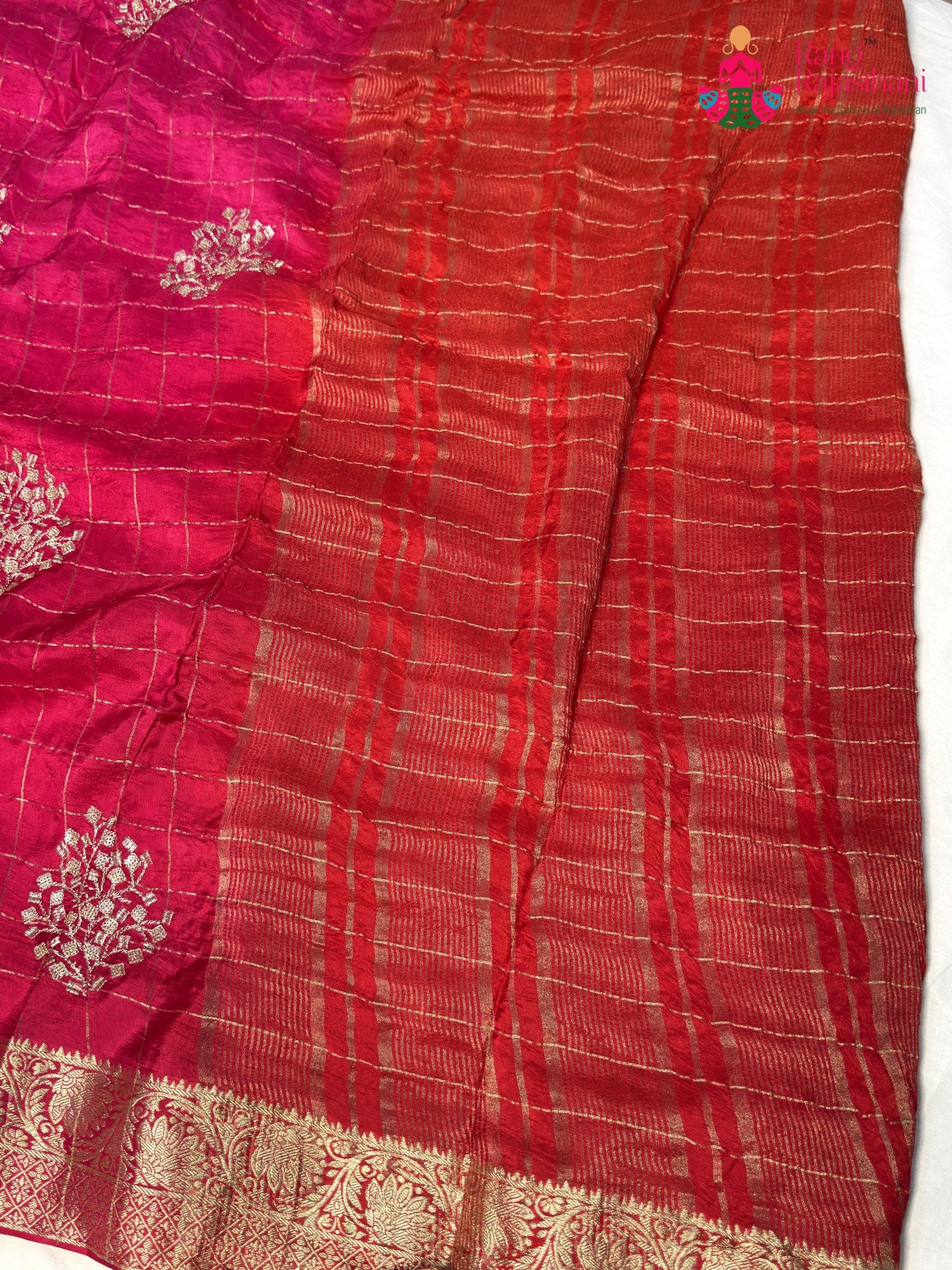 Rani Pure Russian Silk Sequin Saree for Sangeet Night | Reception Wear