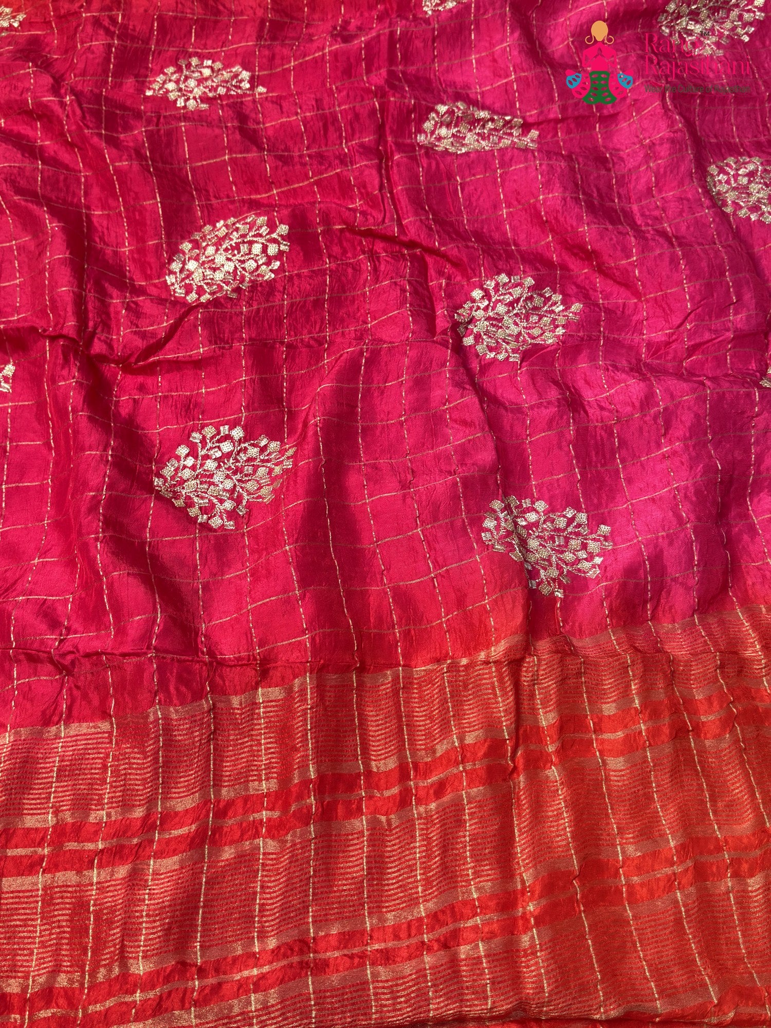 Rani Pure Russian Silk Sequin Saree for Sangeet Night | Reception Wear