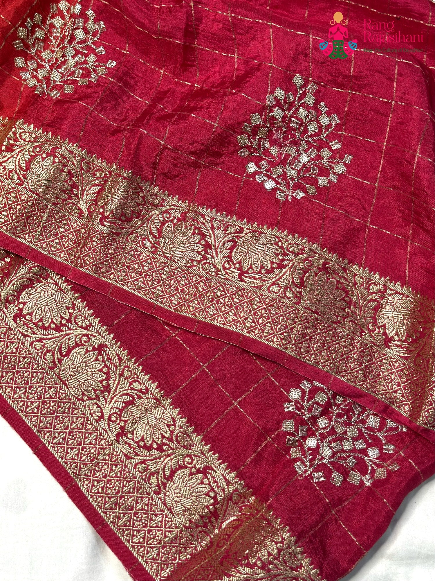 Rani Pure Russian Silk Sequin Saree for Sangeet Night | Reception Wear