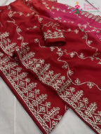 complete look of rani pure upada silk gota patti saree 