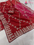 rani pure upada silk gota patti saree for karwa chauth by Rang Rajasthani