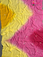 Rani Pure Chiffon Hand Embellishment Saree for Raksha Bandhan | Order Online