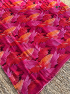 design pattern of rani pure chiffon printed saree