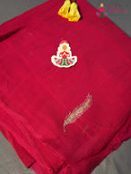 Rani Pure Chiffon Rajputi Aari Tari Saree for Wedding Guest | Buy Today