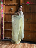 Multi Pure Chiffon Sequin Saree for Raksha Bandhan | Exclusive Pick