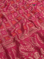 Rani Pure Dola Silk Banarasi Zari Weave Gharchola Saree for Karwa Chauth | Signature Edit