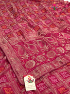 Rani Pure Dola Silk Banarasi Zari Weave Gharchola Saree for Karwa Chauth | Signature Edit