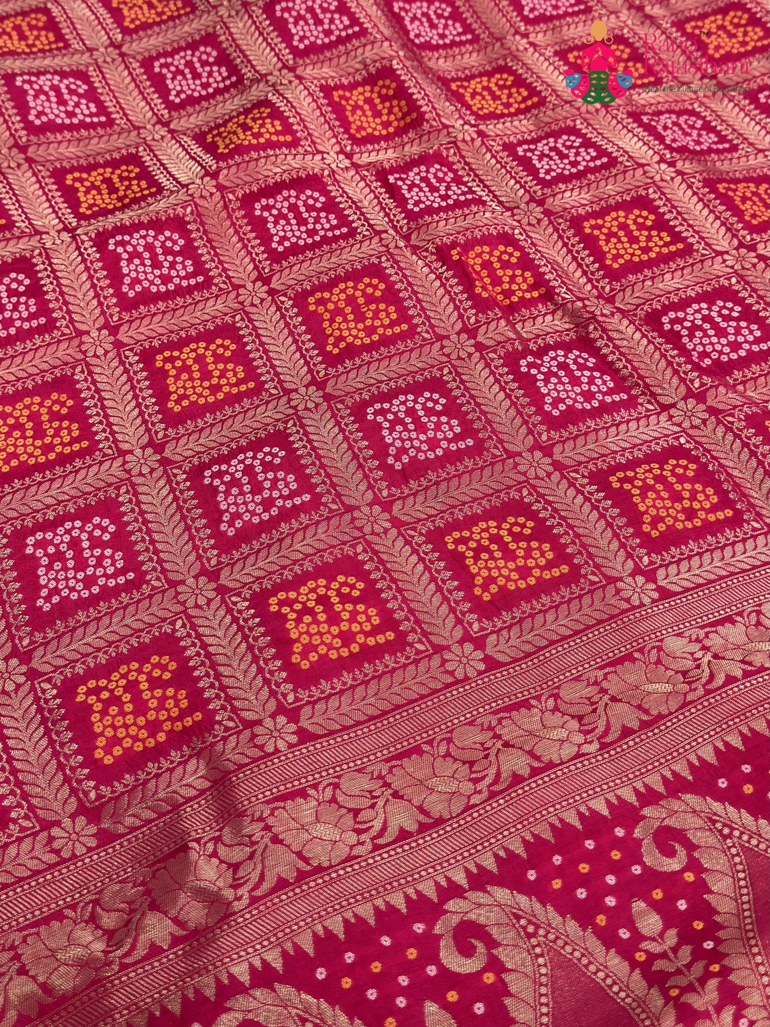 Rani Pure Dola Silk Banarasi Zari Weave Gharchola Saree for Karwa Chauth | Signature Edit