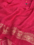 Rani Pure Dola Silk Banarasi Zari Weave Gharchola Saree for Karwa Chauth | Signature Edit