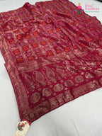 rani pure dola silk banarasi zari weave saree for karwa chauth by Rang Rajasthani