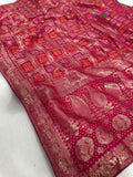 Rani Pure Dola Silk Banarasi Zari Weave Saree for Karwa Chauth | Premium Pick