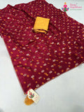 Rani Pure Dola Silk Bandhani Saree : Pure Calm