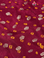 Rani Pure Dola Silk Bandhani Chunri Saree for Haldi Ceremony | Trending Pick