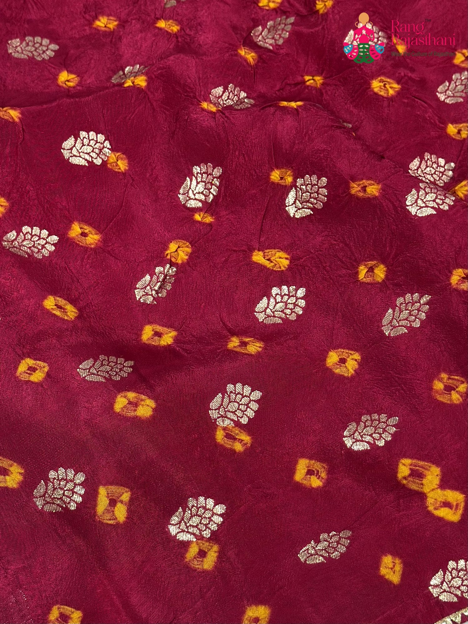 Rani Pure Dola Silk Bandhani Chunri Saree for Haldi Ceremony | Trending Pick
