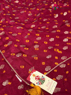 Rani Pure Dola Silk Bandhani Chunri Saree for Haldi Ceremony | Trending Pick