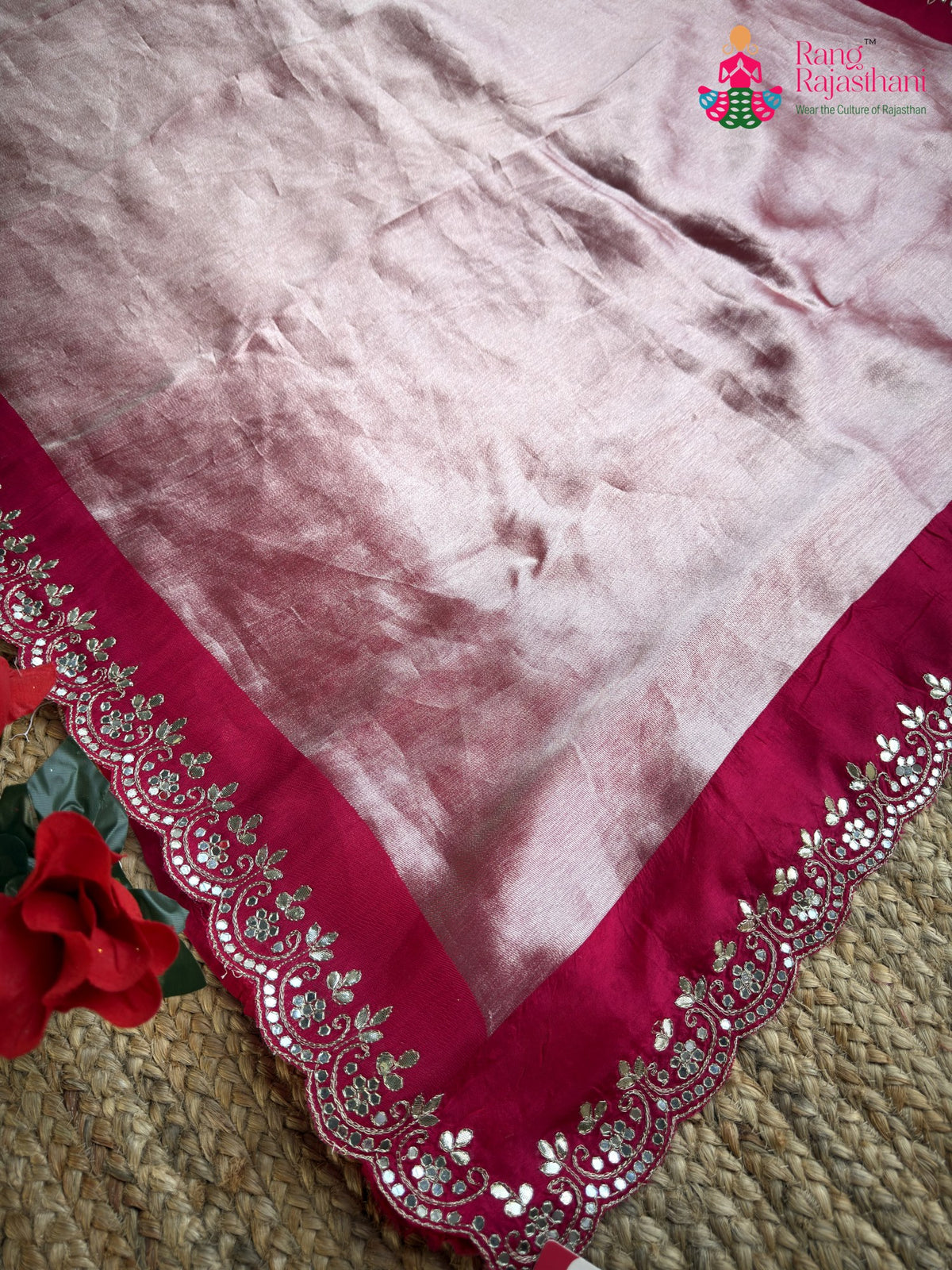 Rani Pure Dola Silk Gota Patti Saree for Sangeet Night | Designer Collection