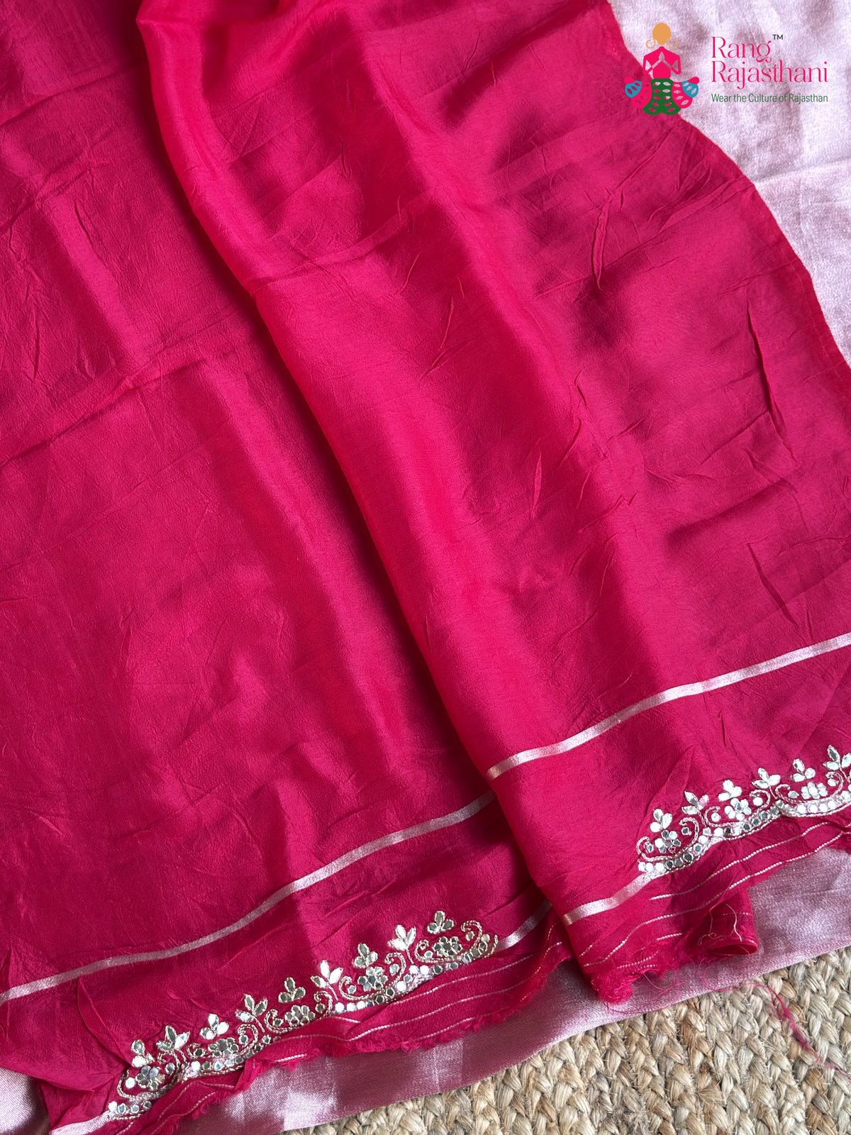 Rani Pure Dola Silk Gota Patti Saree for Sangeet Night | Designer Collection