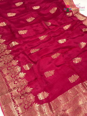 Rani Pure Ho Silk Banarasi Zari Weave Saree for Raksha Bandhan | Fashion Edit