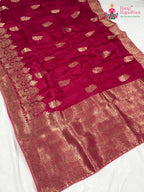 Rani Pure Ho Silk Banarasi Zari Weave Saree for Raksha Bandhan | Fashion Edit