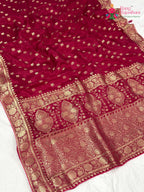Rani Pure Ho Silk Banarasi Zari Weave Saree for Bridal | Style Edit