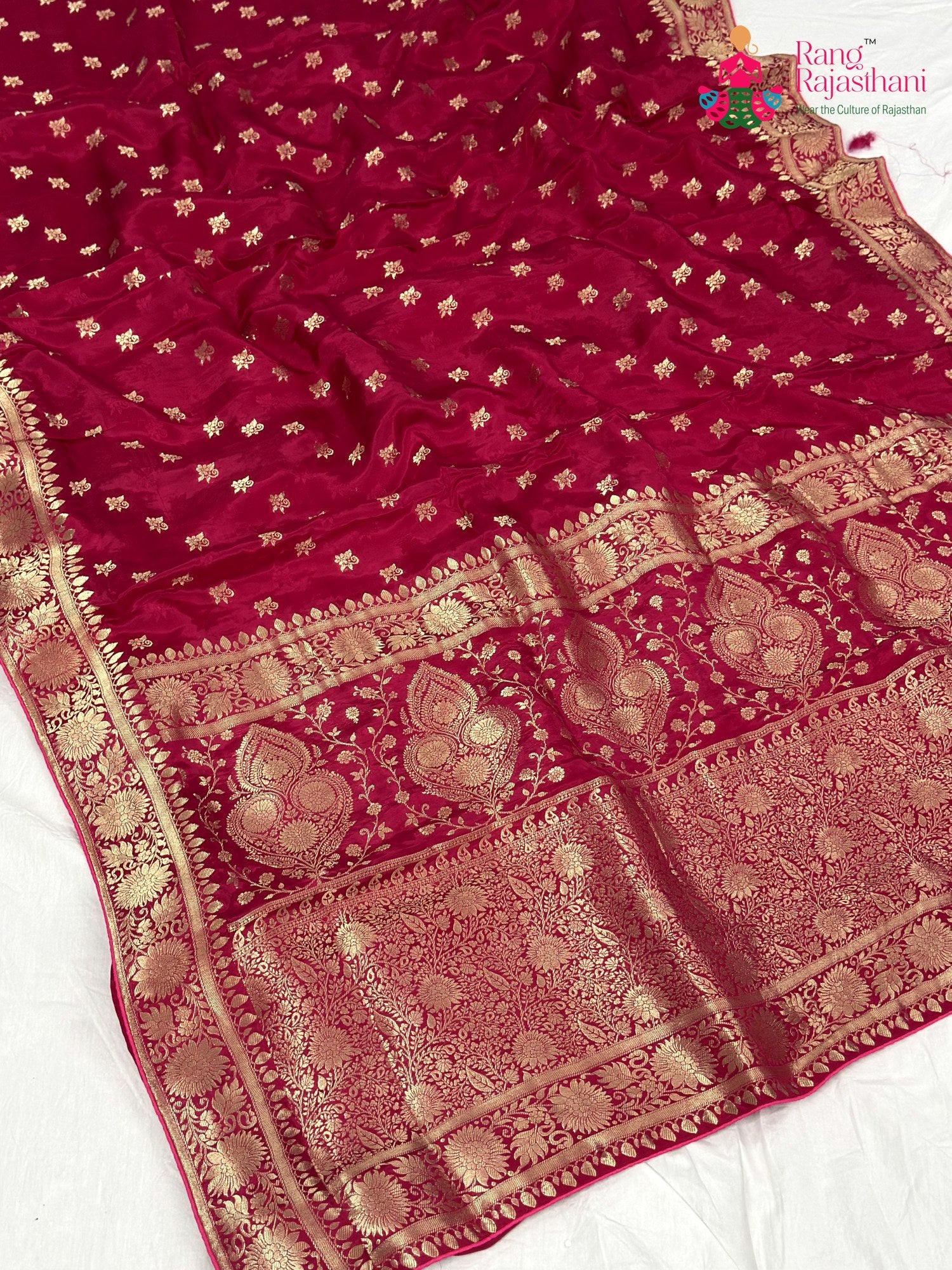Rani Pure Ho Silk Banarasi Zari Weave Saree for Bridal | Style Edit