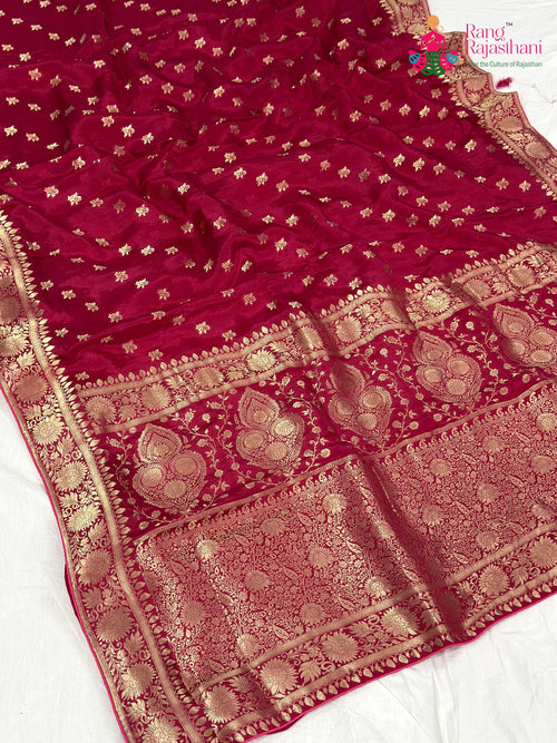Rani Pure Ho Silk Banarasi Zari Weave Saree for Bridal | Style Edit main-image