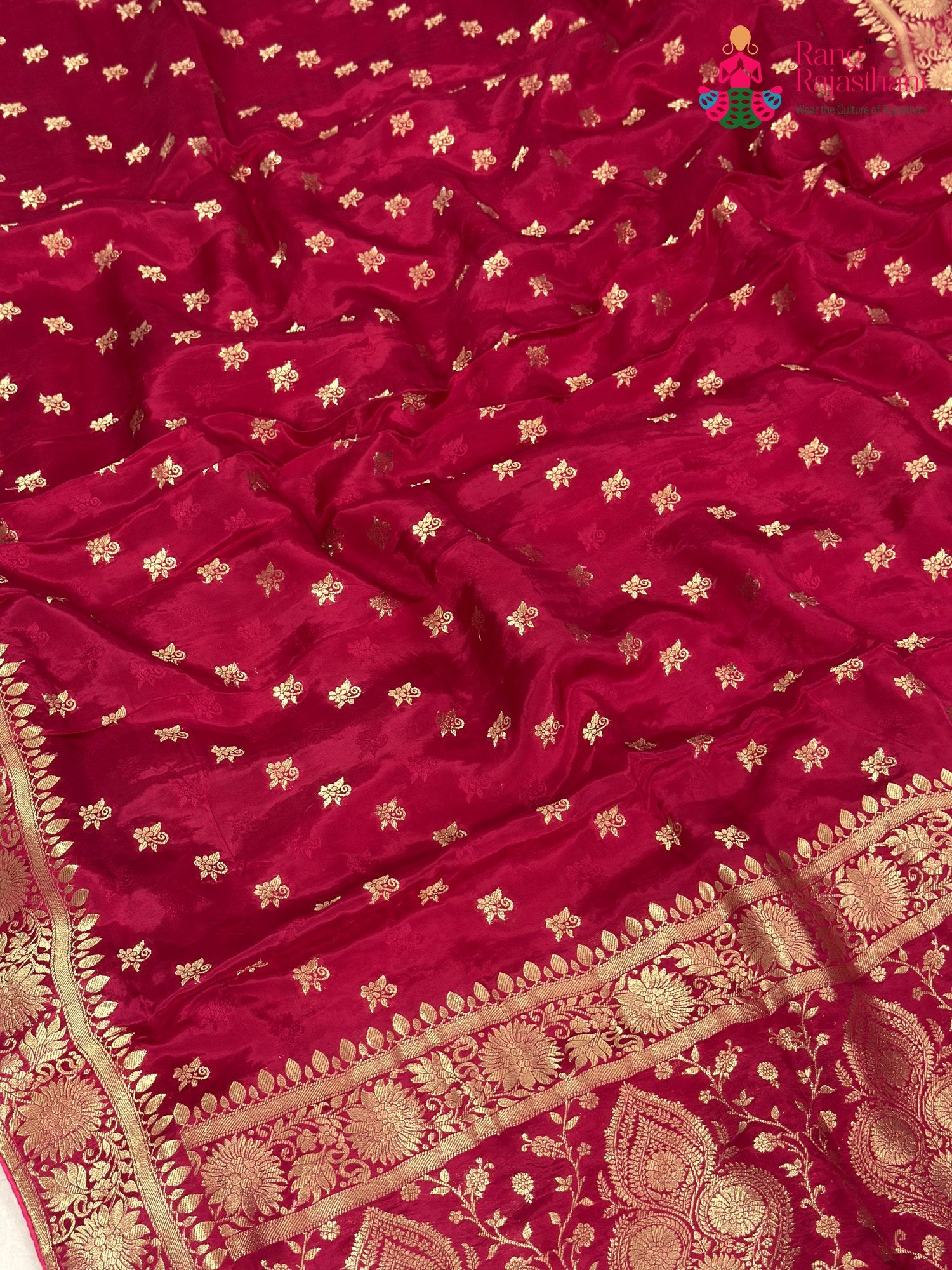 Rani Pure Ho Silk Banarasi Zari Weave Saree for Bridal | Style Edit