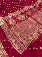 Rani Pure Ho Silk Banarasi Zari Weave Saree for Bridal | Style Edit