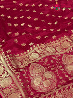 Rani Pure Ho Silk Banarasi Zari Weave Saree for Bridal | Style Edit
