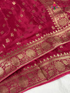 Rani Pure Ho Silk Banarasi Zari Weave Saree for Bridal | Style Edit