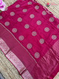 Rani Pure Ho Silk Zari Embroidery Saree for Red Puja Sarees | Designer Collection