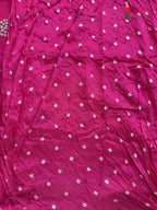 close up view of rani pure ho silk zari embroidery saree