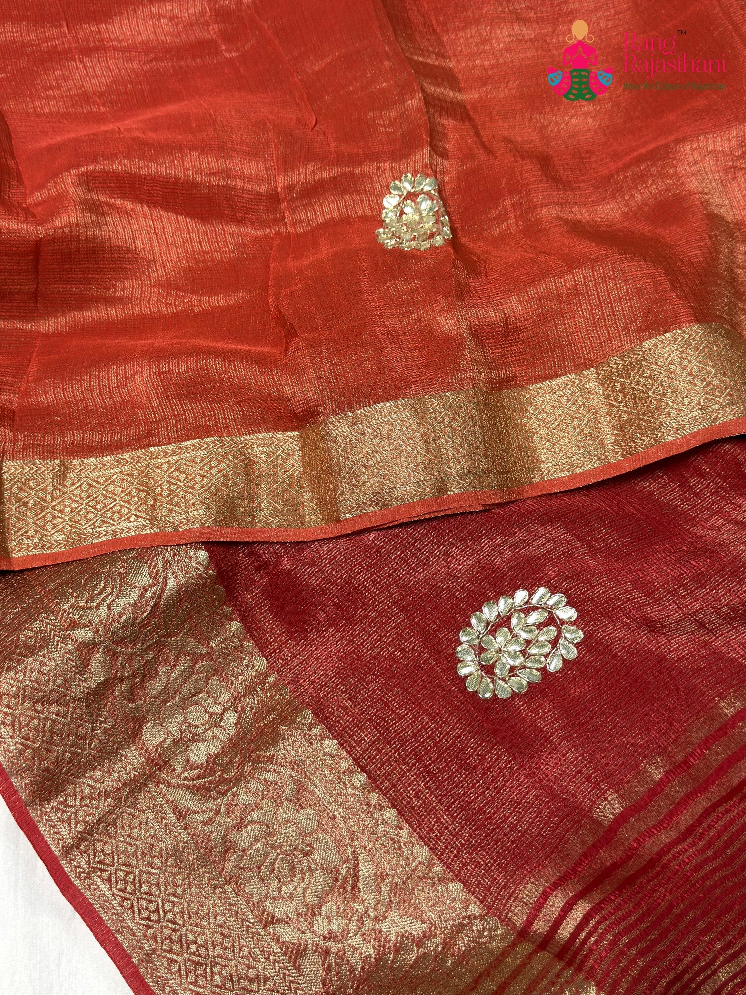 Rani Pure Kora Silk Gota Patti Saree for Festive Wear | Best Seller