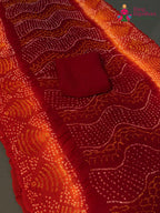 Rani Pure Ojariya Bandhani Chunri Saree for Mayra Ceremony | Premium Edit