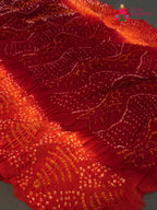 Rani Pure Ojariya Bandhani Chunri Saree for Mayra Ceremony | Premium Edit