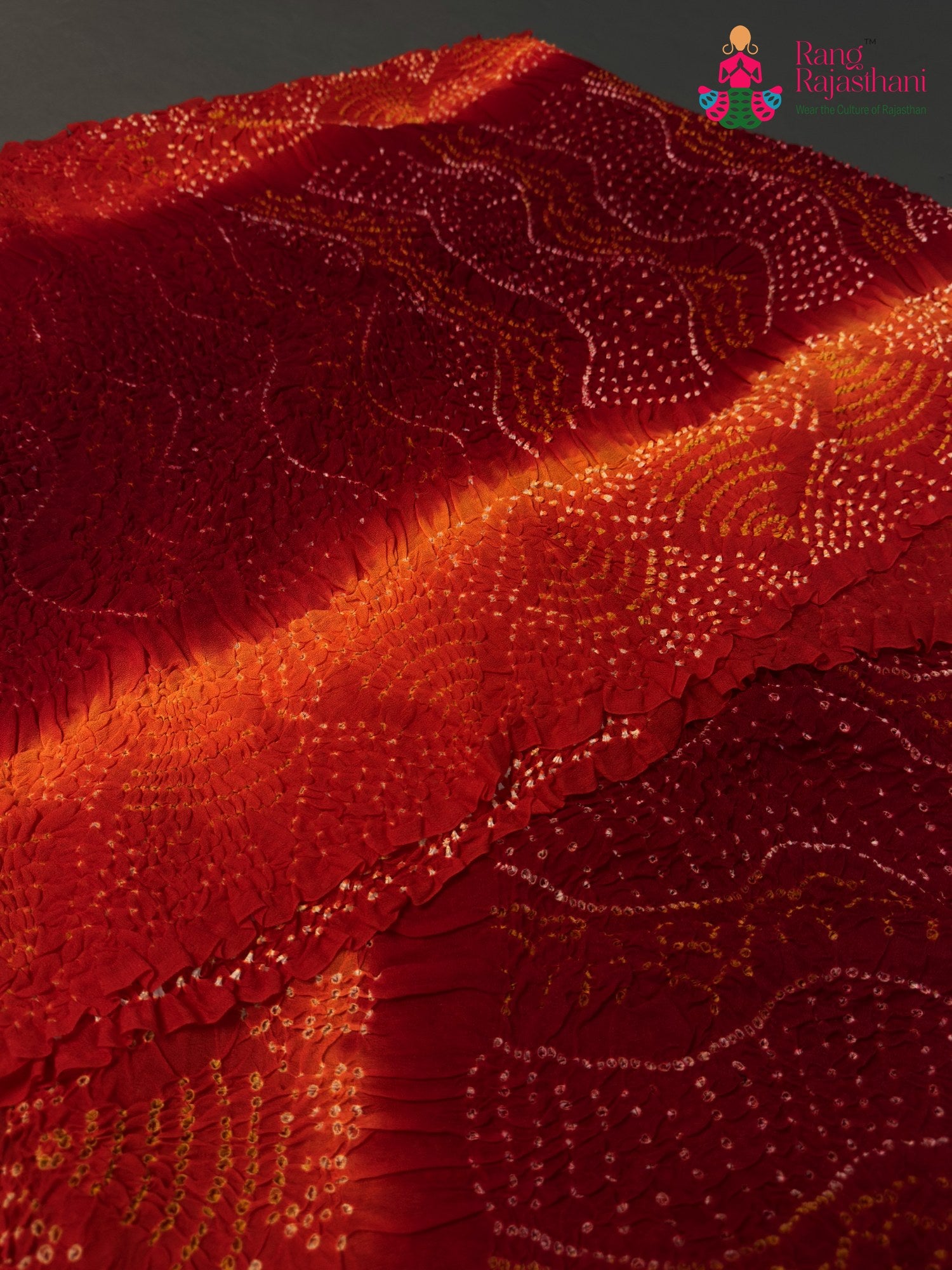 Rani Pure Ojariya Bandhani Chunri Saree for Mayra Ceremony | Premium Edit