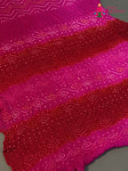 Rani Pure Ojariya Bandhani Chunri Saree for Mayra Ceremony | Premium Drape
