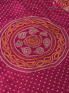 Rani Pure Russian Silk Bandhani Chunri Saree for Mayra Ceremony | Statement Pick