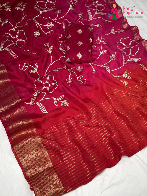 Rani Pure Russian Silk Gota Patti Saree for Festive Celebration | Season Edit main-image