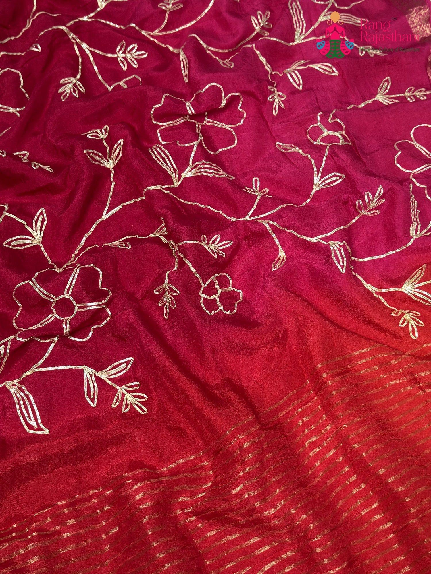 Rani Pure Russian Silk Gota Patti Saree for Festive Celebration | Season Edit