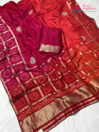 rani pure russian silk gota patti saree ethnic wear by Rang Rajasthani