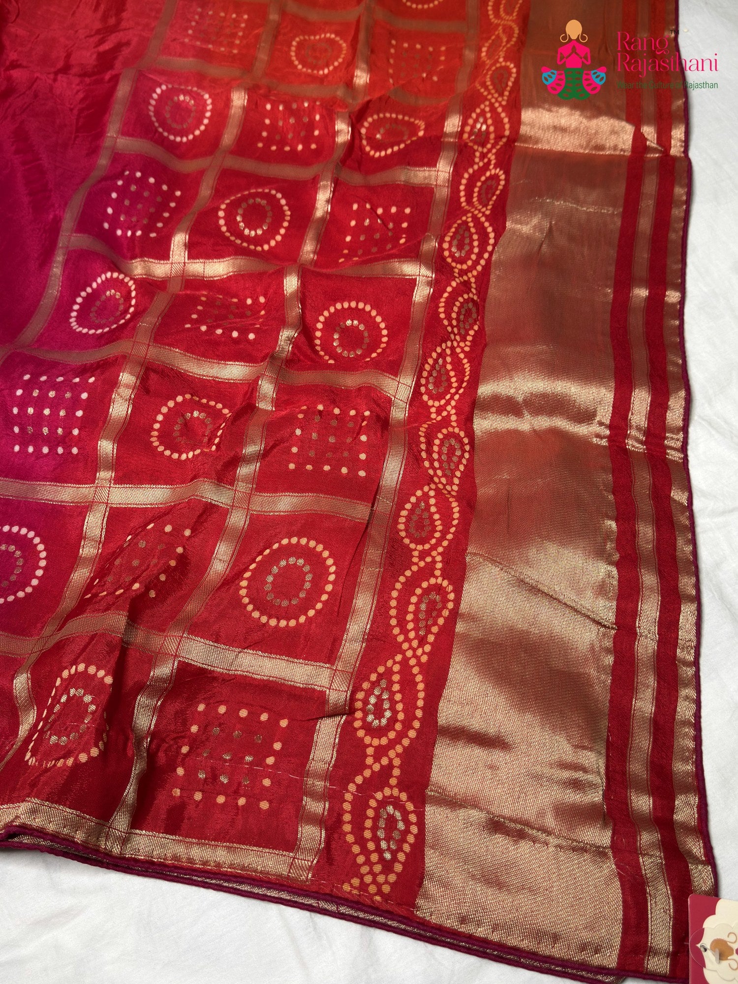 Rani Pure Russian Silk Gota Patti Gharchola Saree for Mayra Ceremony | Customer Favourite